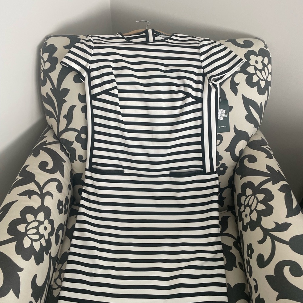 Ralph Lauren Black and White Striped Dress